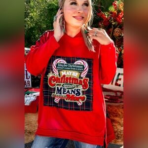 One24 Rags Oversized Christmas Means More sweatshirt sz L/XL